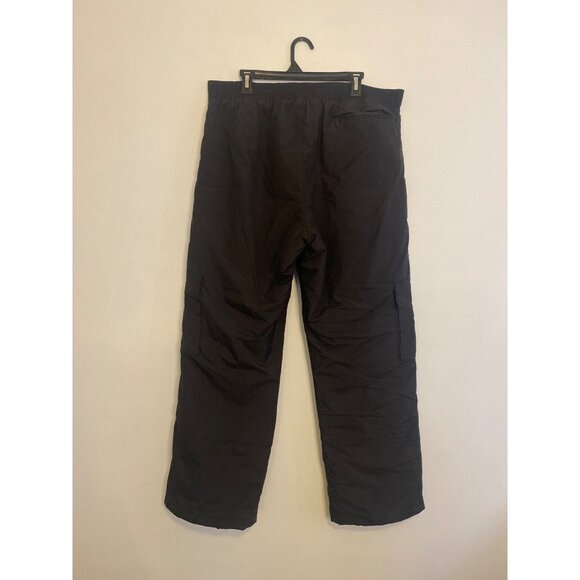 Mens Black Cargo Snow Pants W/ Elastic Waistband Size L - Picture 3 of 8